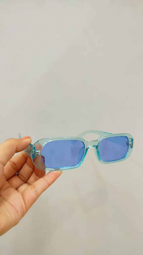 Retro Narrow Rectangular Oval Sunglasses